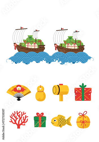 Japanese good luck symbols for the new year.