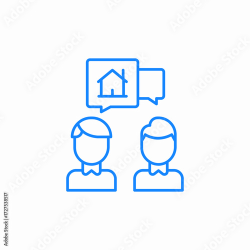 neighbourhood communication icon sign vector