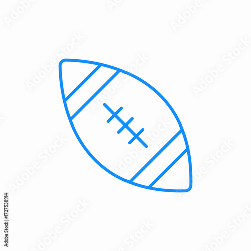 rugby ball icon sign vector