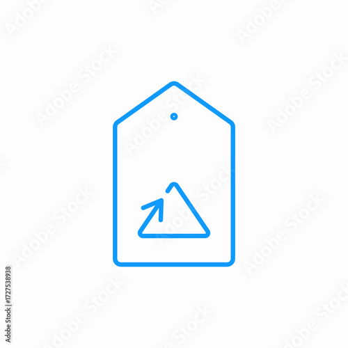 recycled tag icon sign vector