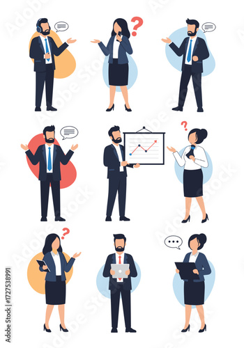 Business people discussing and presenting ideas in a meeting.