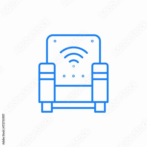 smart sofa icon sign vector