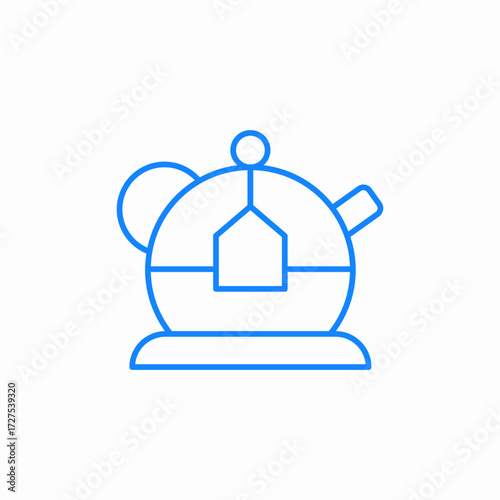 tea pot icon sign vector