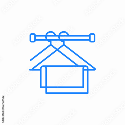 towel hanger rack icon sign vector