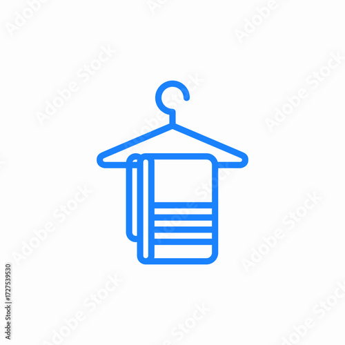 towel on hanger icon sign vector