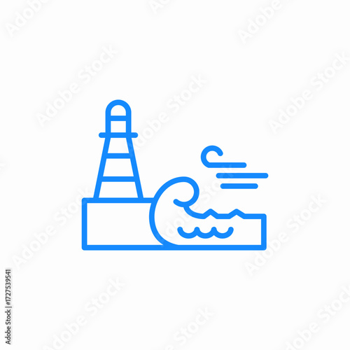 tsunamy warning icon sign vector