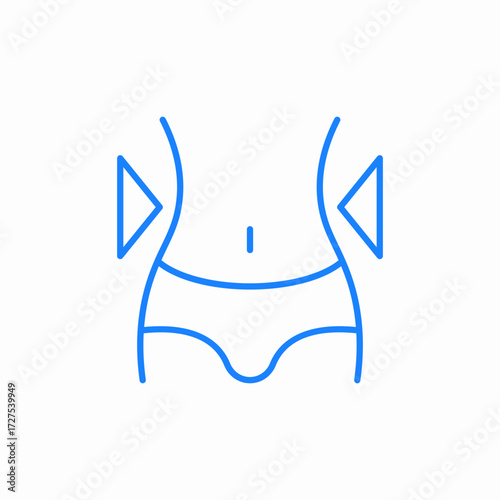 woman tummy exercise icon sign vector