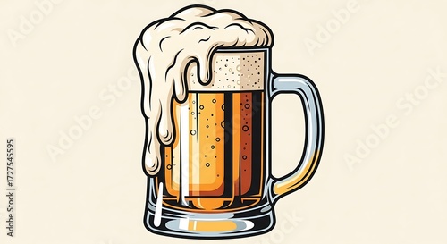 Beer Mug with Foam. (7)