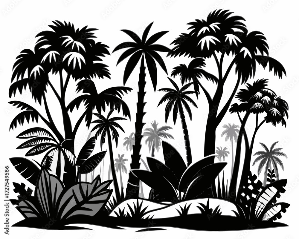 Fototapeta premium palm tree silhouette