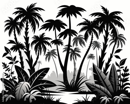 palm tree silhouettes