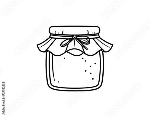Simple jar of jam