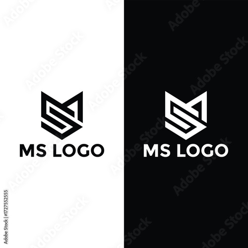 Creative initial connected letters MS logo monogram style Stock Vector Image & Art.
