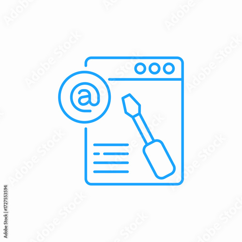 email settings icon sign vector