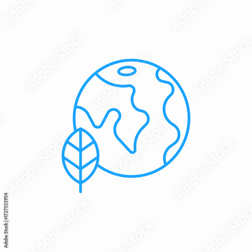 green planet icon sign vector