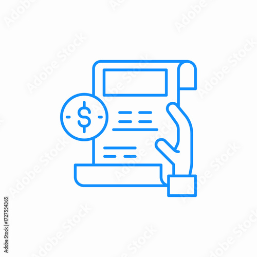 invoice bill icon sign vector