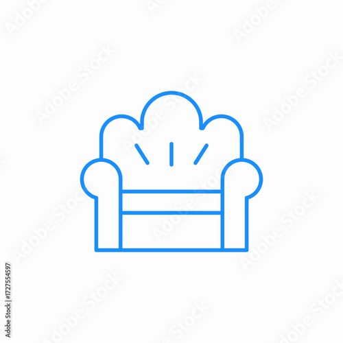 luxury armchair icon sign vector
