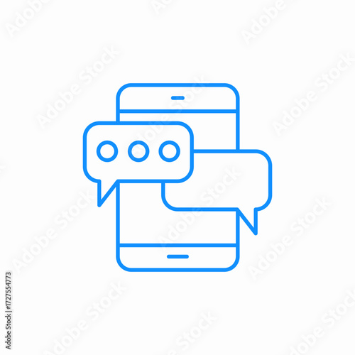 mobile chatting icon sign vector