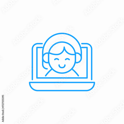 online customer service icon sign vector