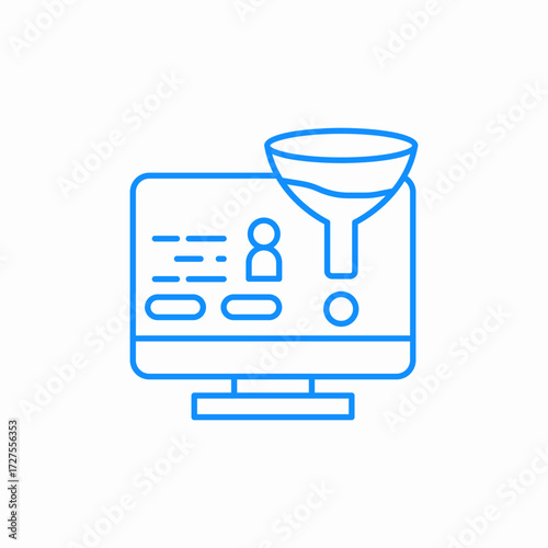 profile filter icon sign vector