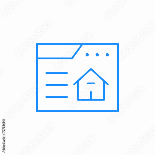 property webpage icon sign vector