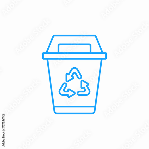 recycle bin icon sign vector