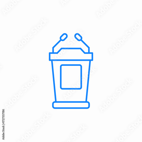 speaker podium icon sign vector