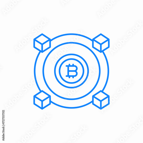 tokenomics blockchain icon sign vector