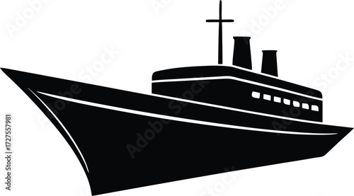ship illustration, boat icon
