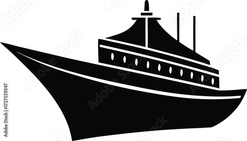 ship vector, vessel silhouette
