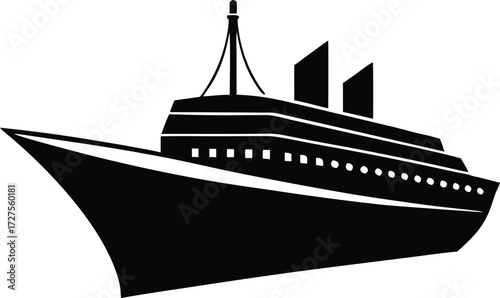 ship vector, vessel silhouette
