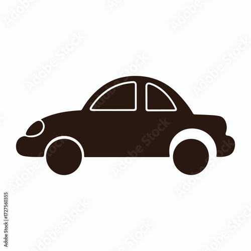 Minimal Vector Car Design Illustration – Simple Modern Vehicle Silhouette for Automotive Branding, Transportation Icon, Clean Monochrome Auto Graphic Artwork
