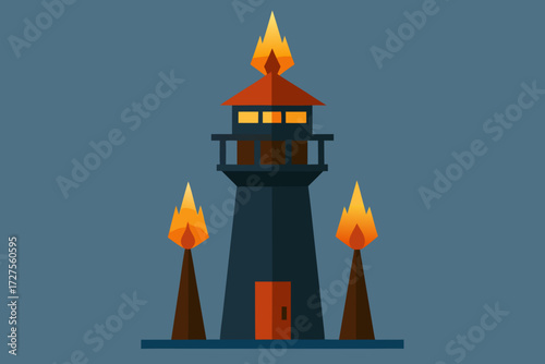 illustration of burning candle