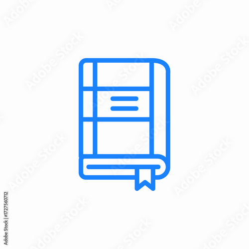 book reading bookmark icon sign vector
