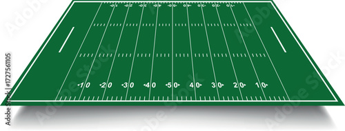 Football Green Field EPS. American Football Field with Line and Grass Texture. touch downs vector illustration