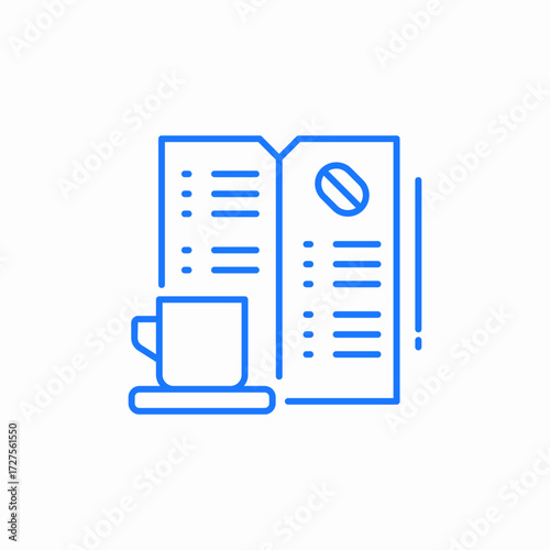 coffee drinks menu icon sign vector