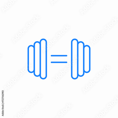 dumpbell exercise icon sign vector