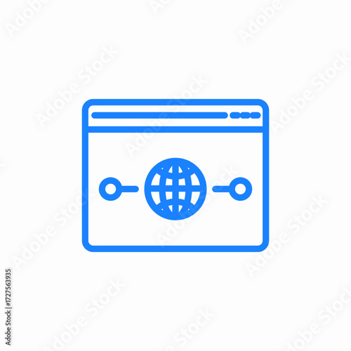 global network icon sign vector
