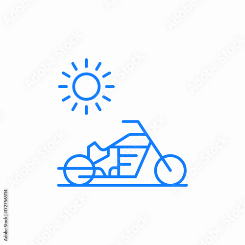 motorcycle trip icon sign vector