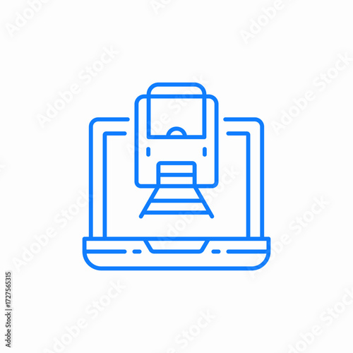 online train booking icon sign vector