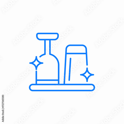 polished glasses icon sign vector