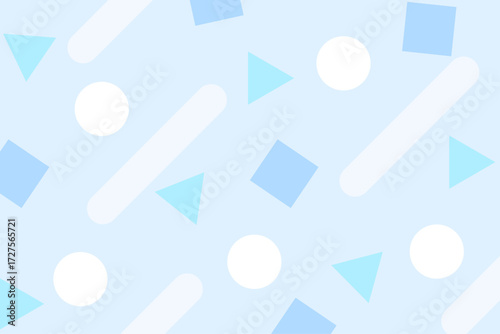 淡い水色のかわいいメンフィスイメージ背景