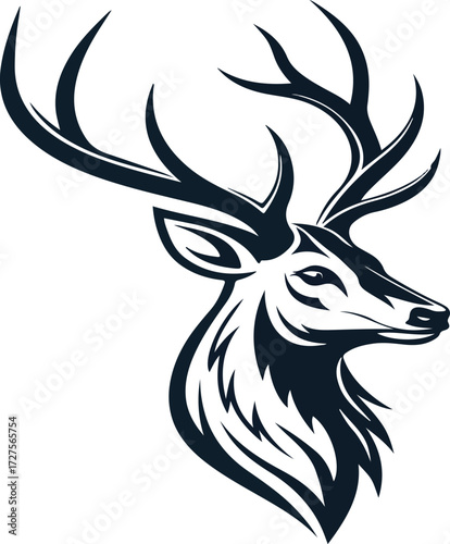 vector image of a deer silhouette 