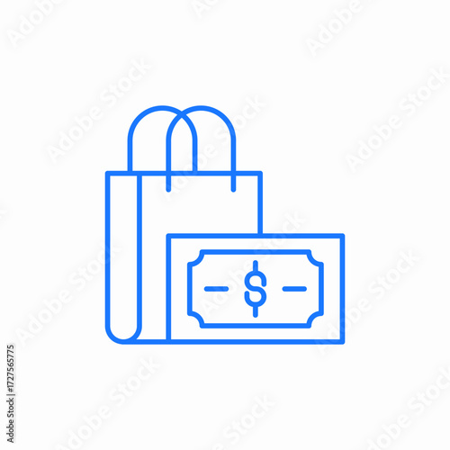 purchase bag icon sign vector