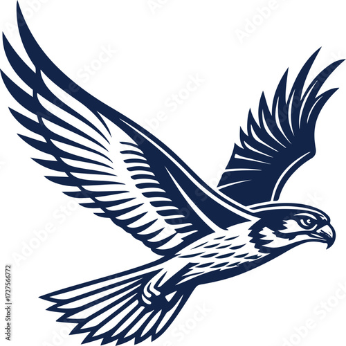 dove with wings falcon vector illustration