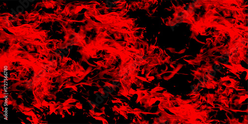 Fiery Red Abstract Background with Black Accents. Dark seamless pattern red background marble wall texture for design. Luxury cosmic red fire tails pattern grunge in dark. Crimson red blaze fire flame
