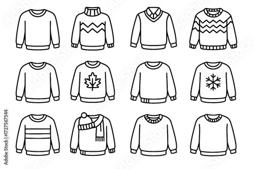 Fit streetwear accessories sweater collection layered icon fall vector colors cozy
