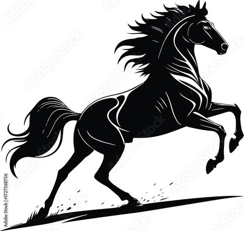 horse silhouette vector