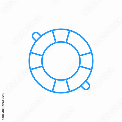 lifesaver ring float icon sign vector