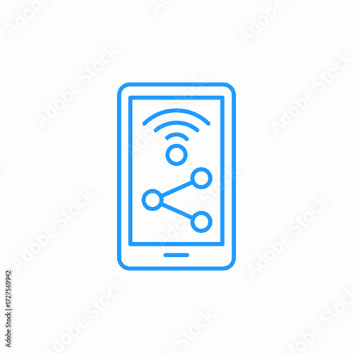 mobile sharing connection icon sign vector