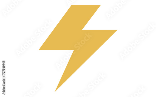 Free Download Solid Bright Yellow Geometric Lightning Bolt Shape - GFXLoad